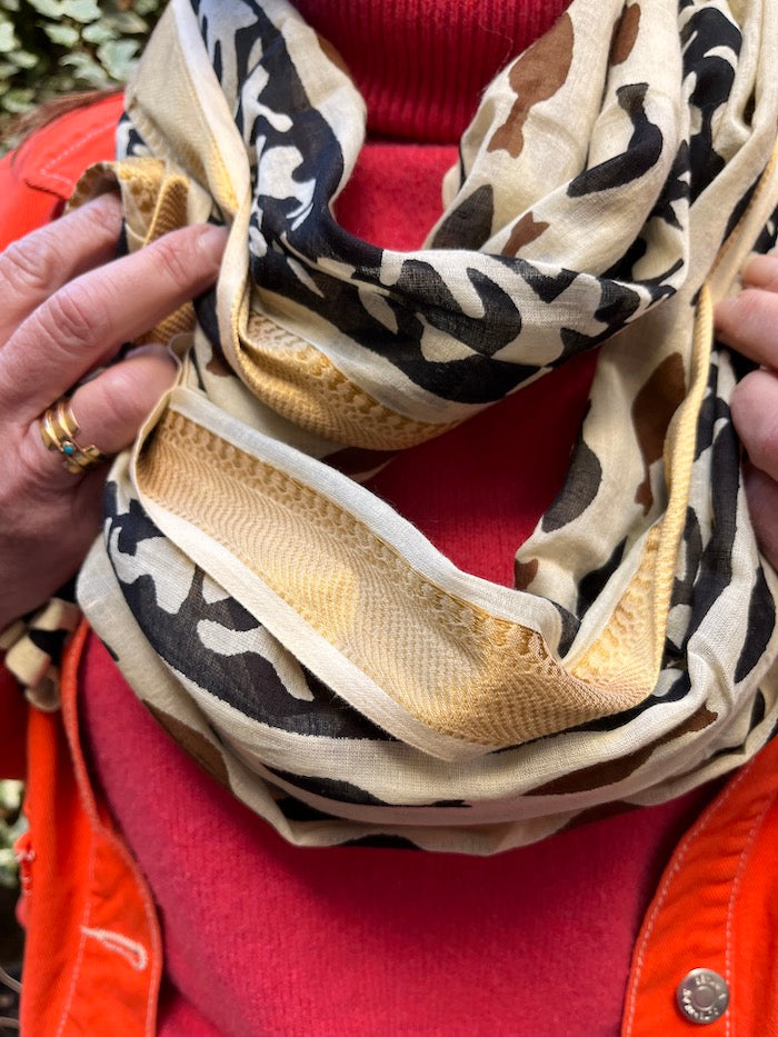 Foulard batik imprimé de poisson