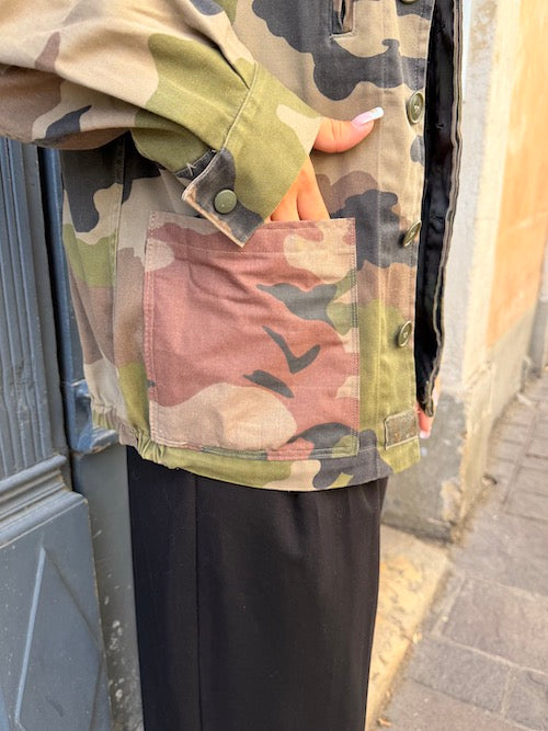 Veste militaire camouflage ROCK Rose Karma