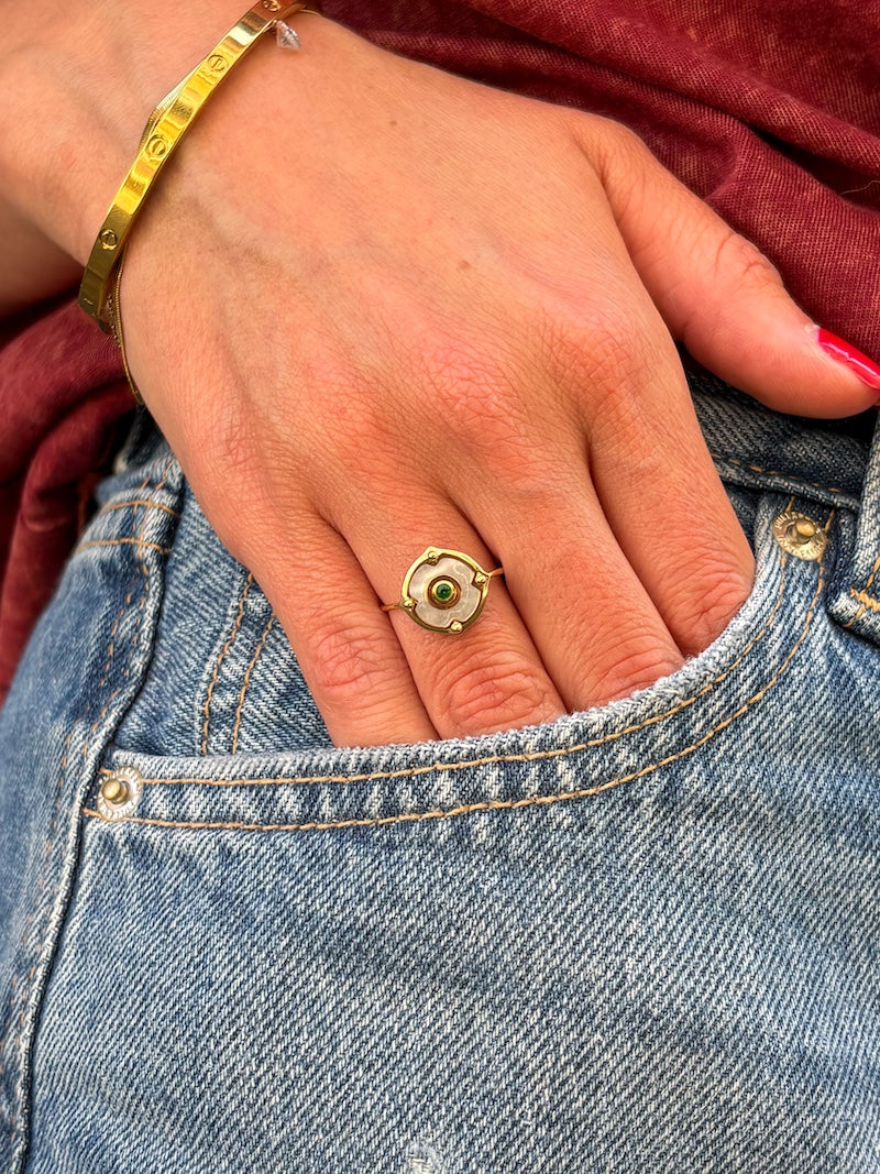Bague en acier ZAG bijoux