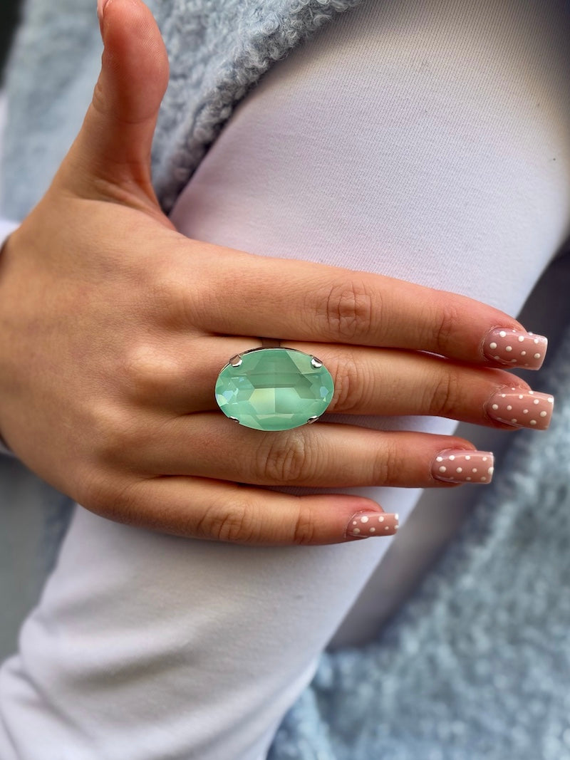 Bague tendance en cristal de Swarovski