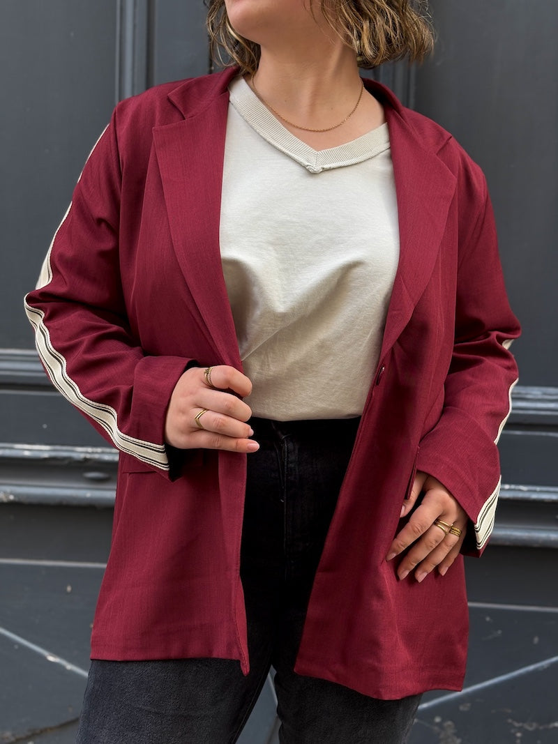 Blazer oversize bordeaux