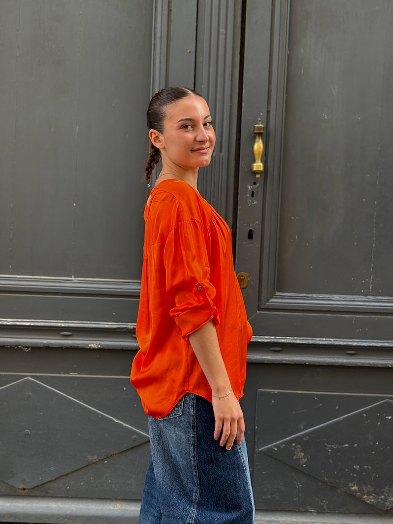 Blouse satinée femme