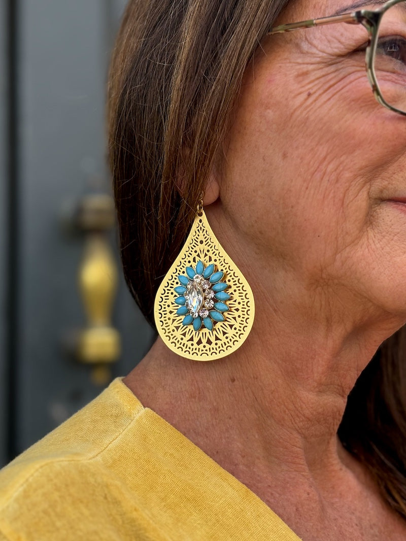 Boucles d'oreilles bohème en acier
