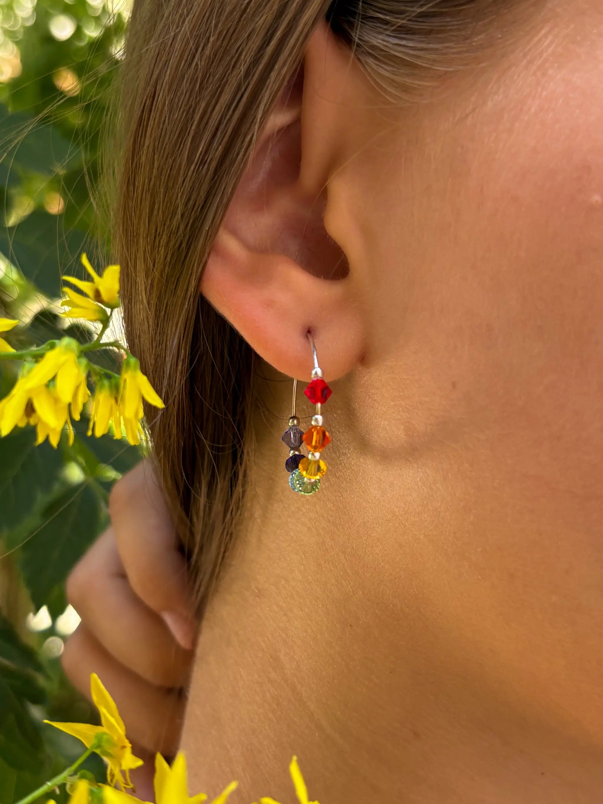 Boucles d'oreilles créoles en cristal de de Swarokski