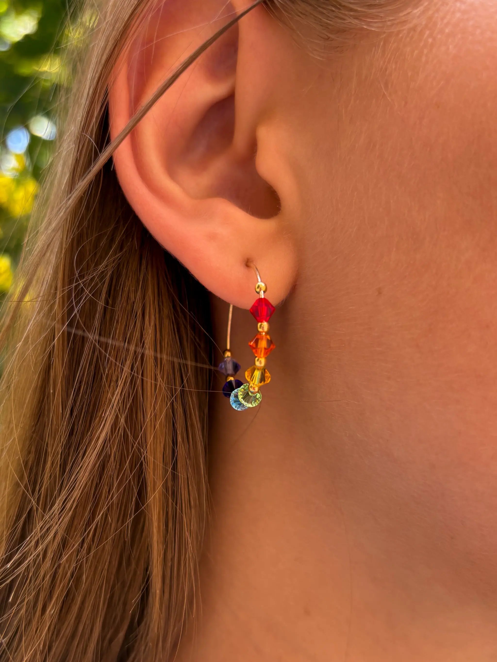 Créoles en cristal de Swarovski fait main