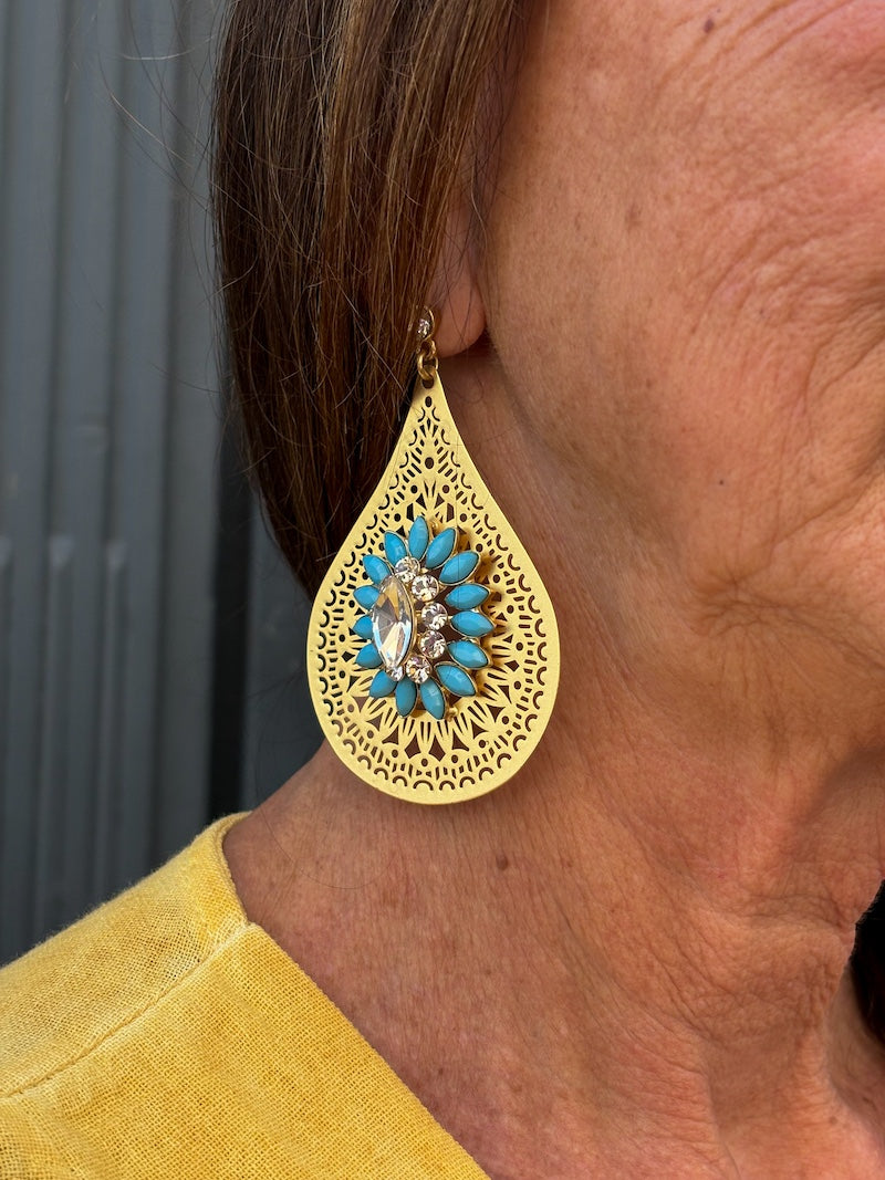 Boucles d'oreilles bohème en acier