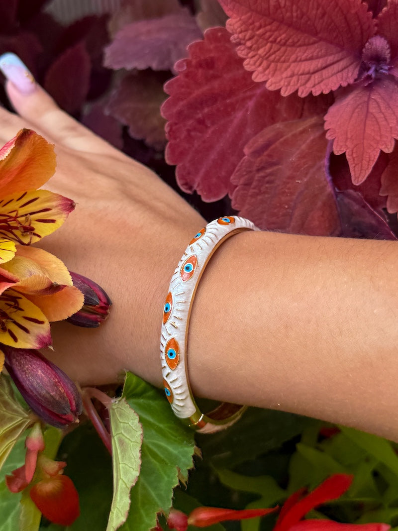 Bracelet jonc pour femme oeil protecteur