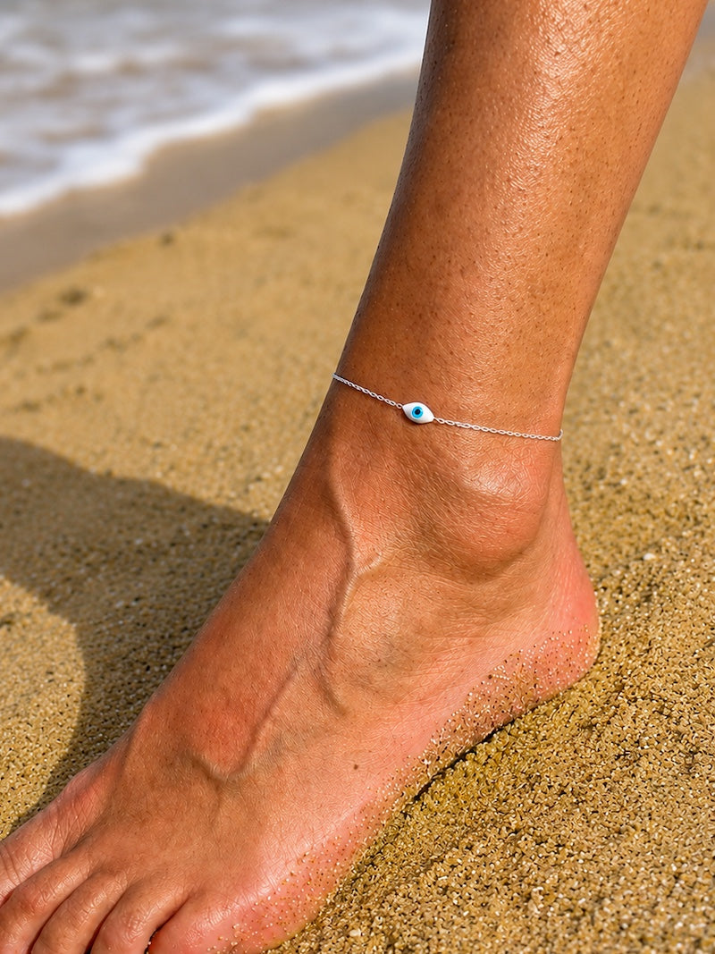 bracelet de cheville en argent