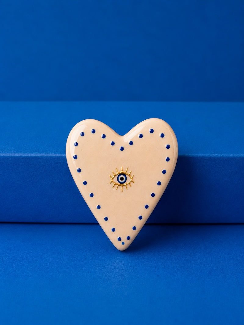 broche ex voto bleu mexicain