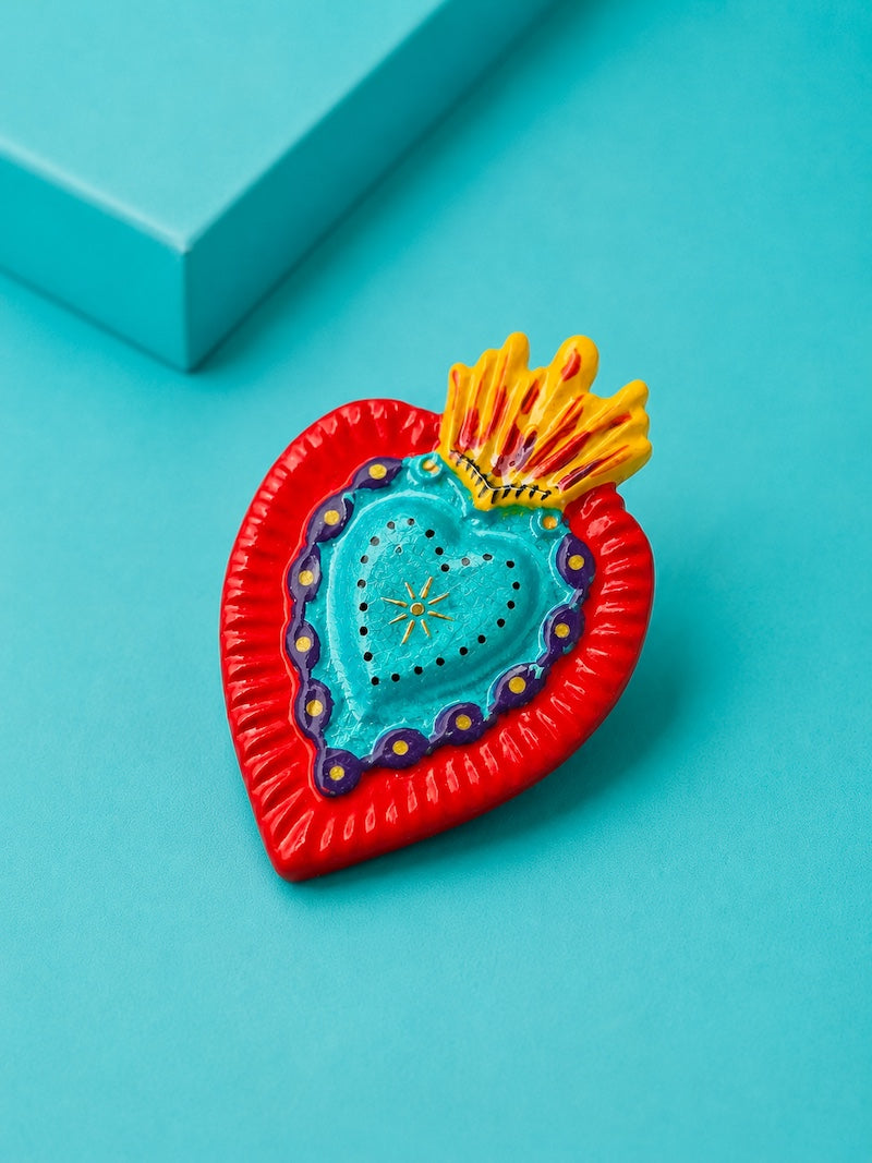 broche coeur tendance étoile