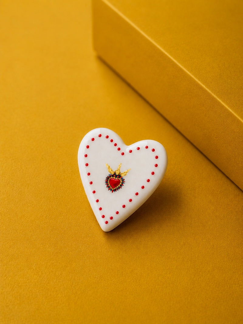 broche coeur tendance fait main