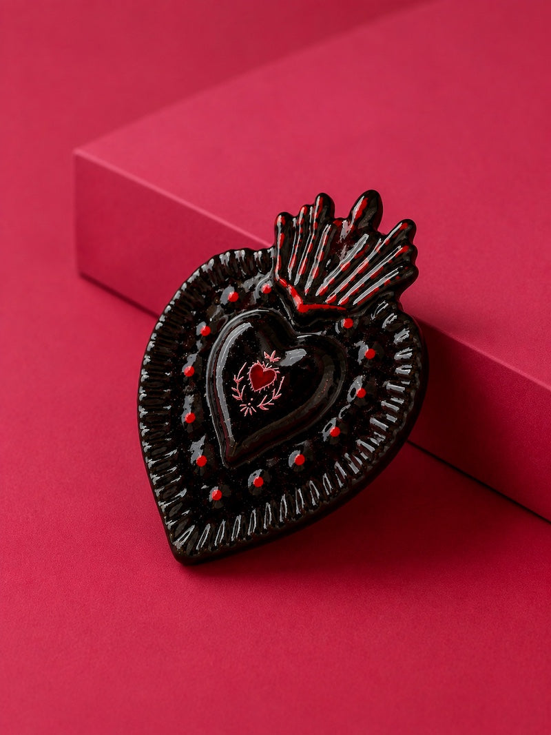 broche coeur rock tendance