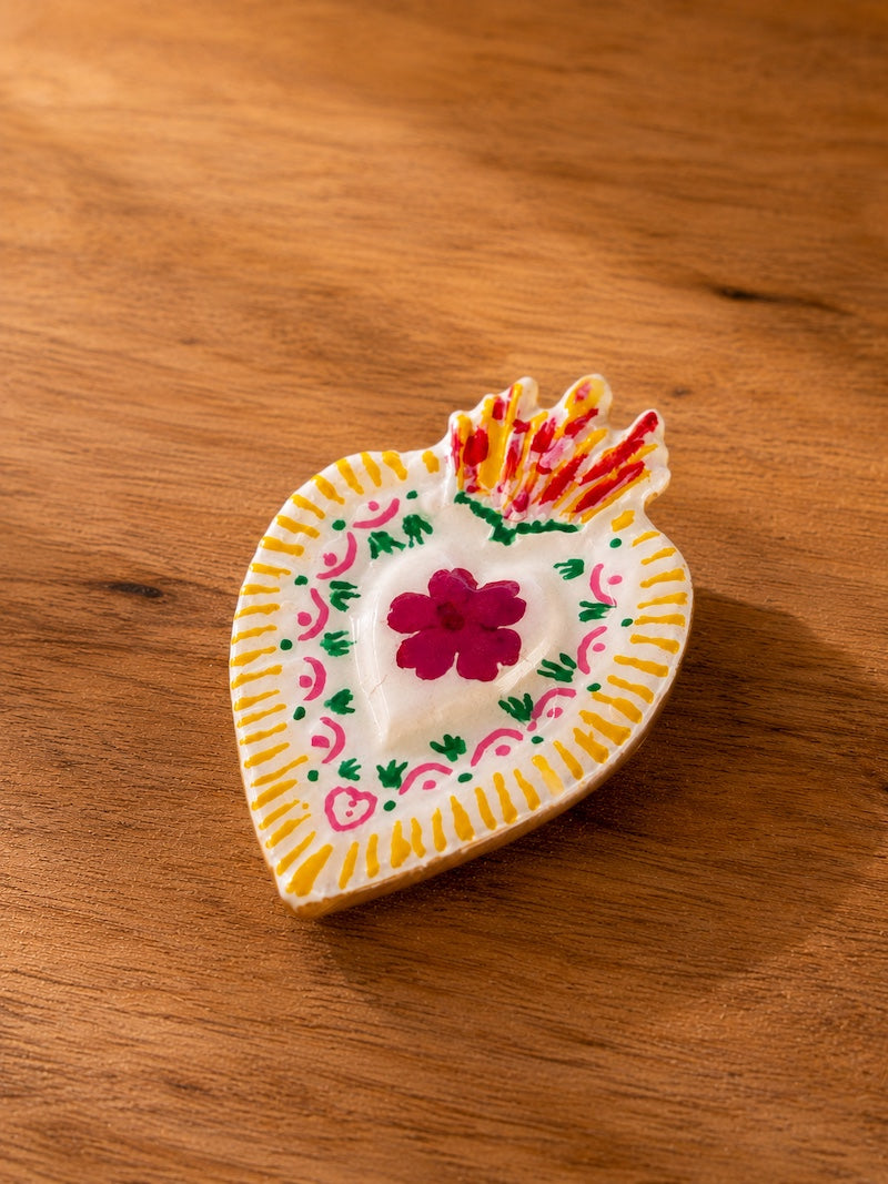Broche coeur porte-bonheur - Coeur sacré Milagros