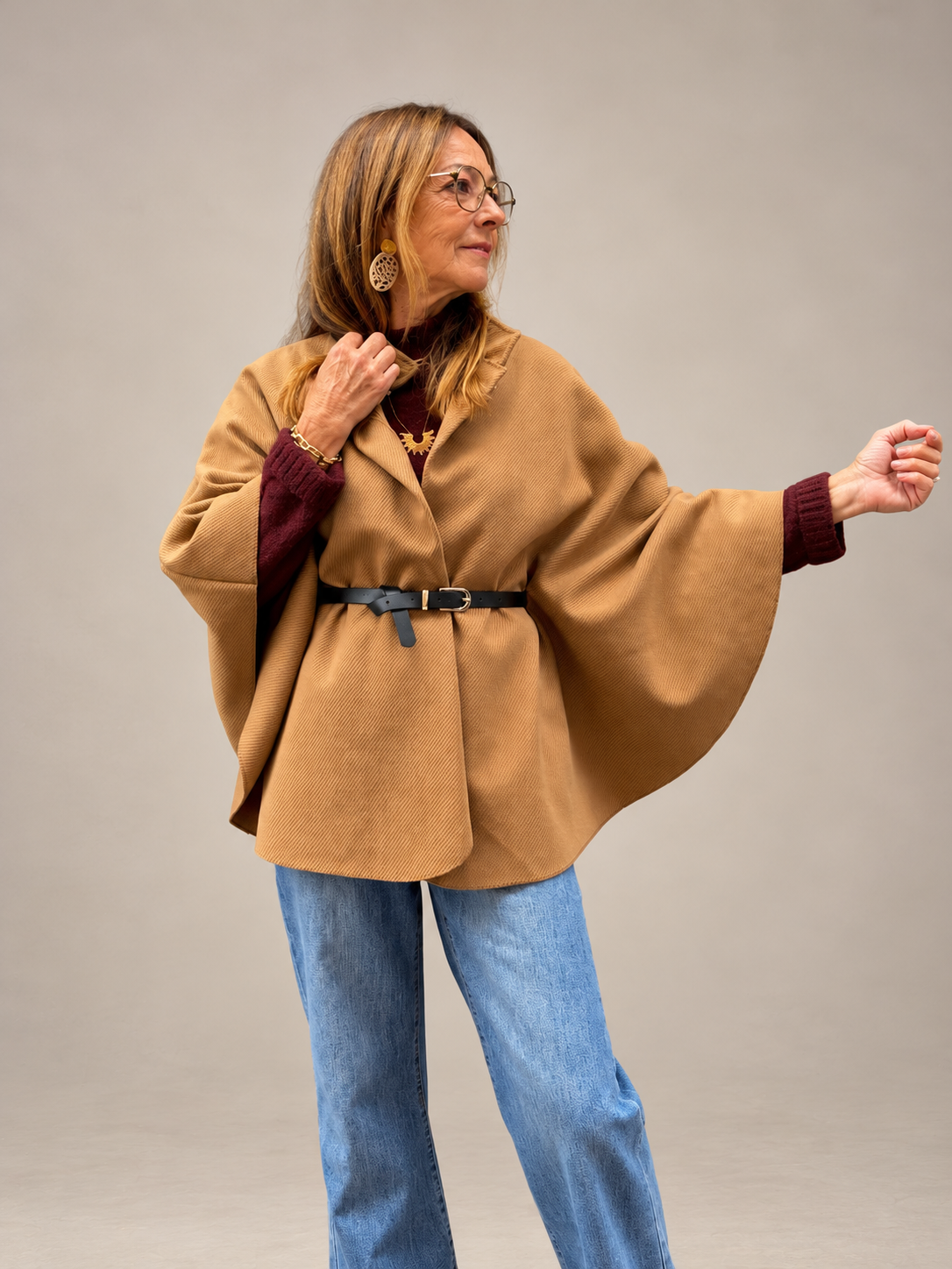 Cape poncho tendance pour femme