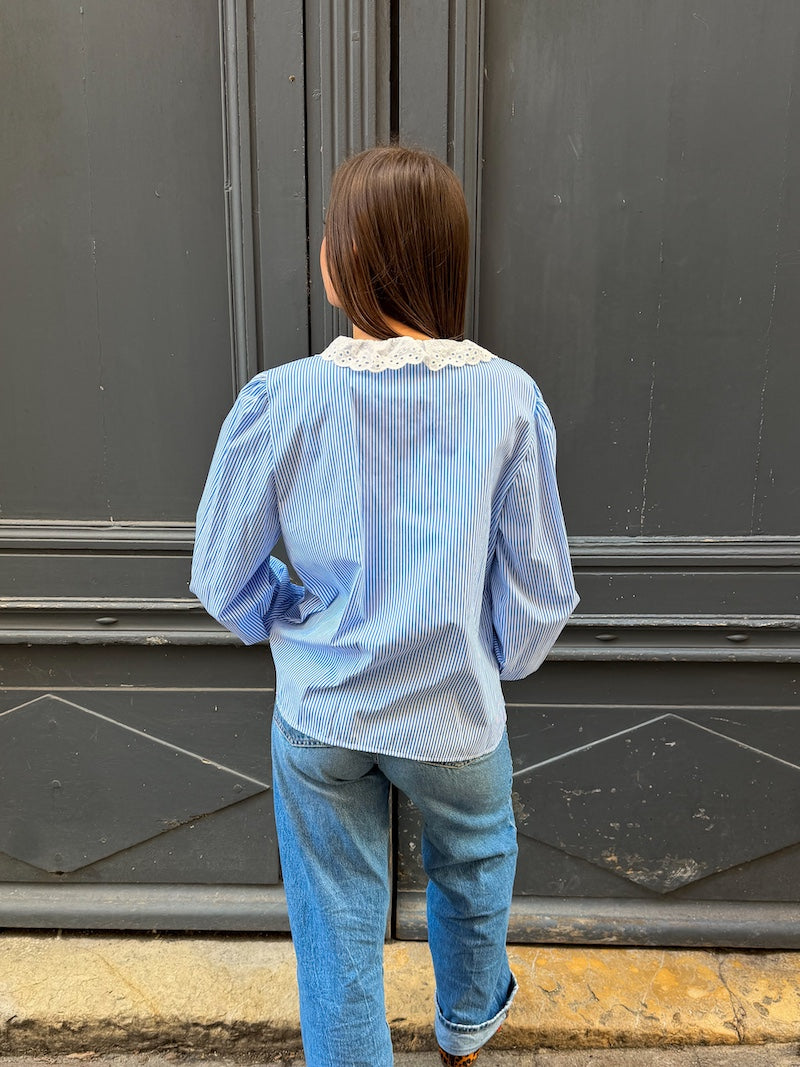 Blouse rayée pour femme été