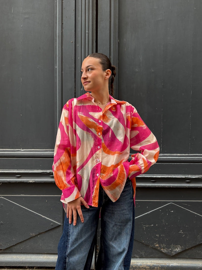 Chemise oversize bohème pour femme