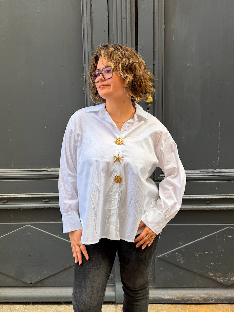 Chemise oversize blanche tendance