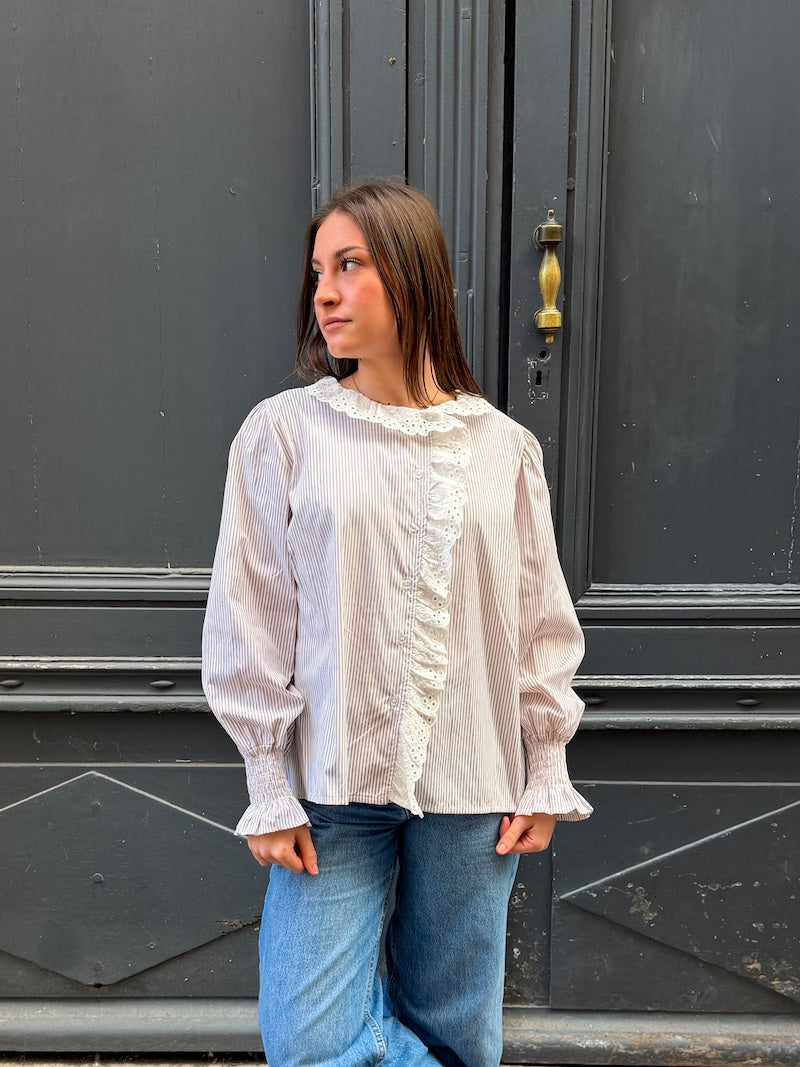 Blouse rayée pour femme