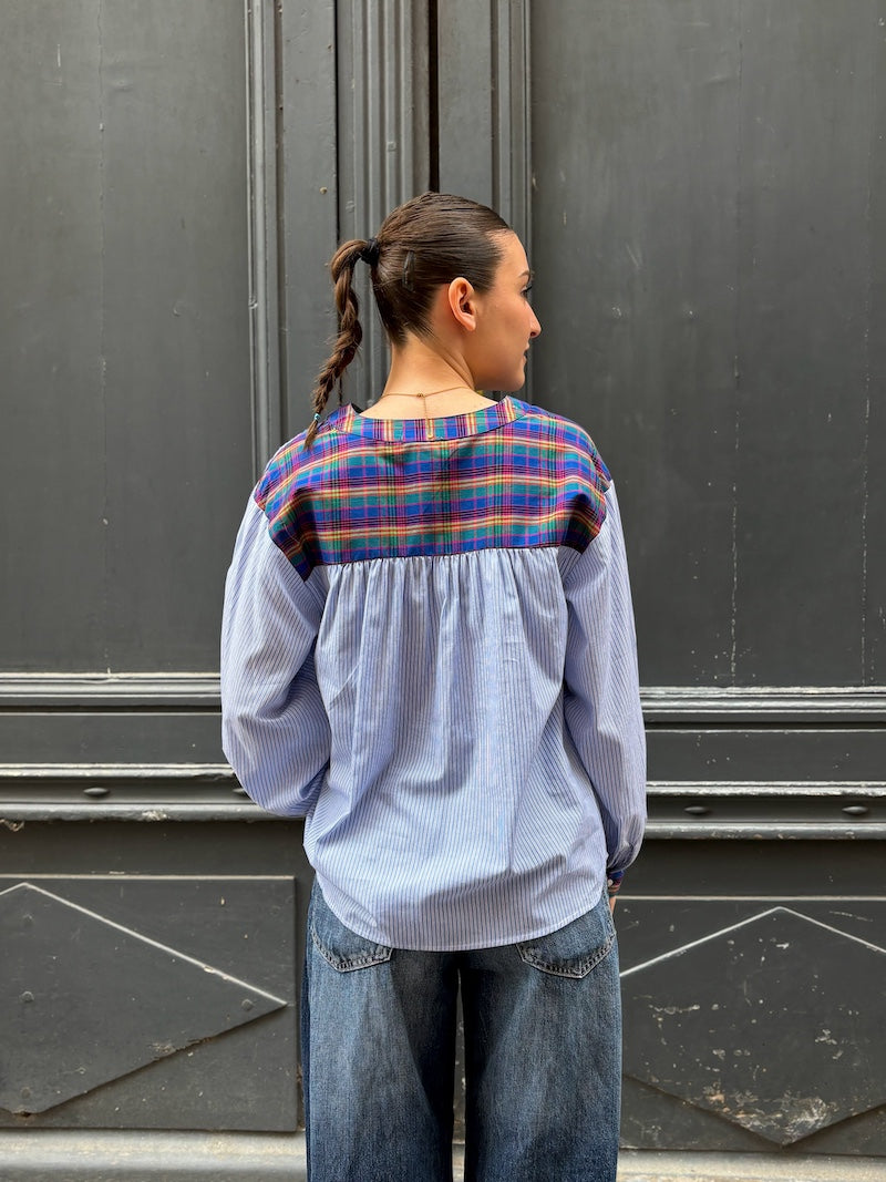 Chemise brodée bohème pour femme