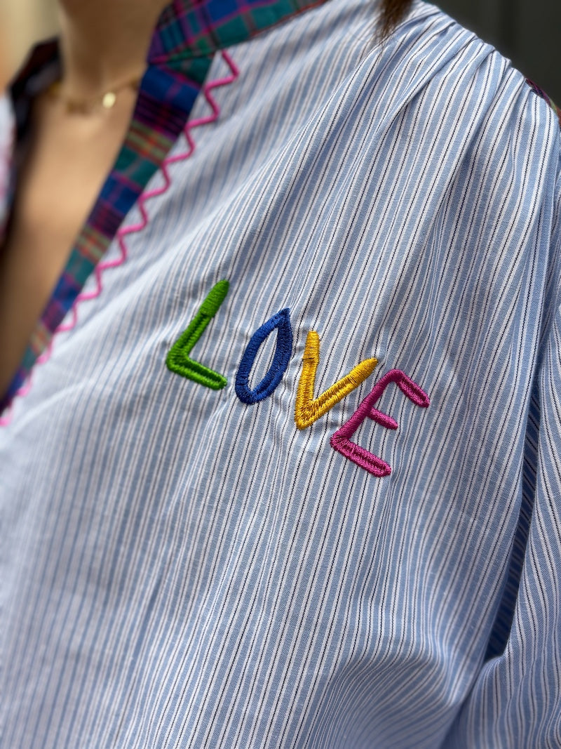 Chemise bohème pour femme brodée