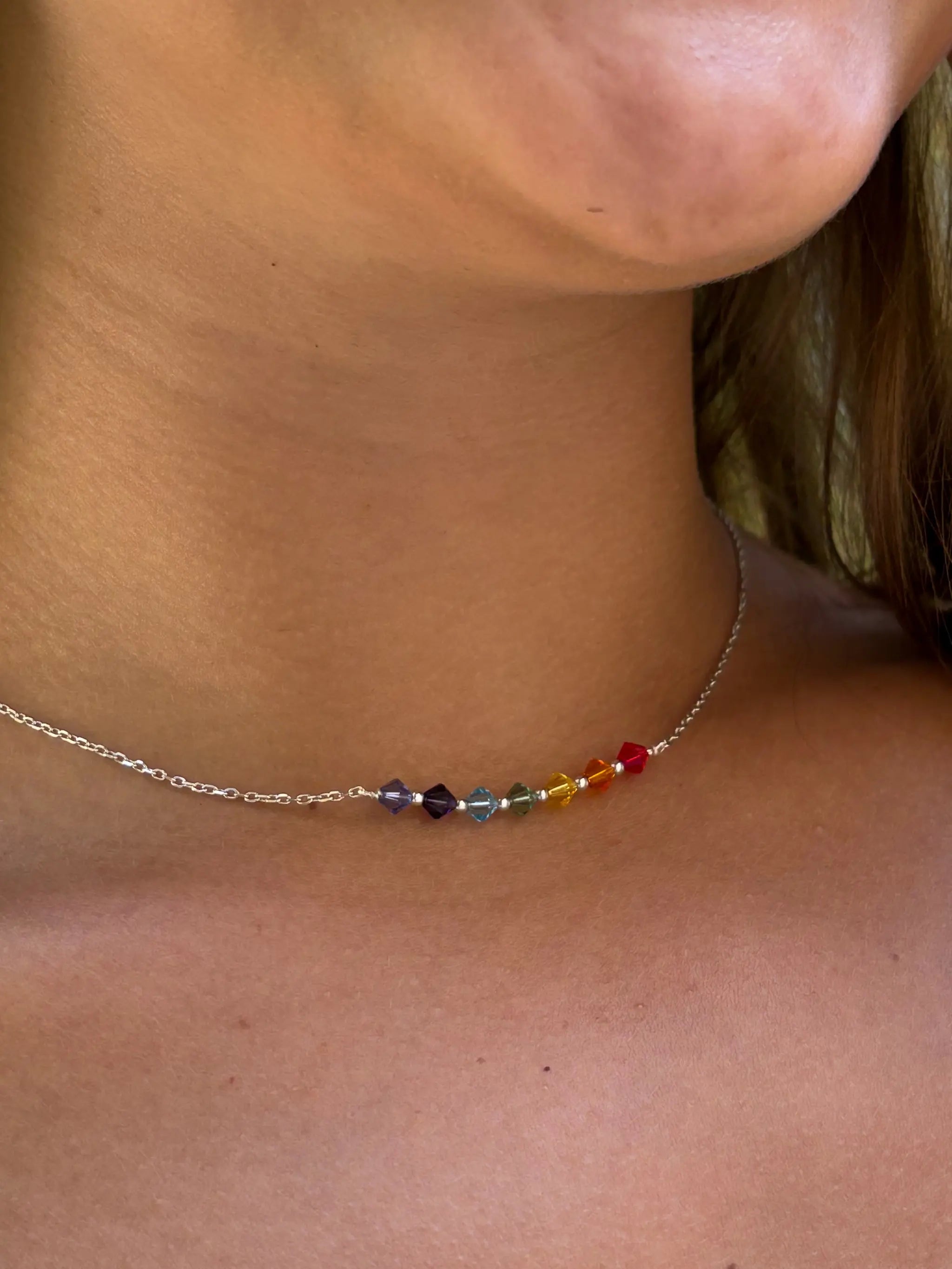 Collier chakras protecteur fait main