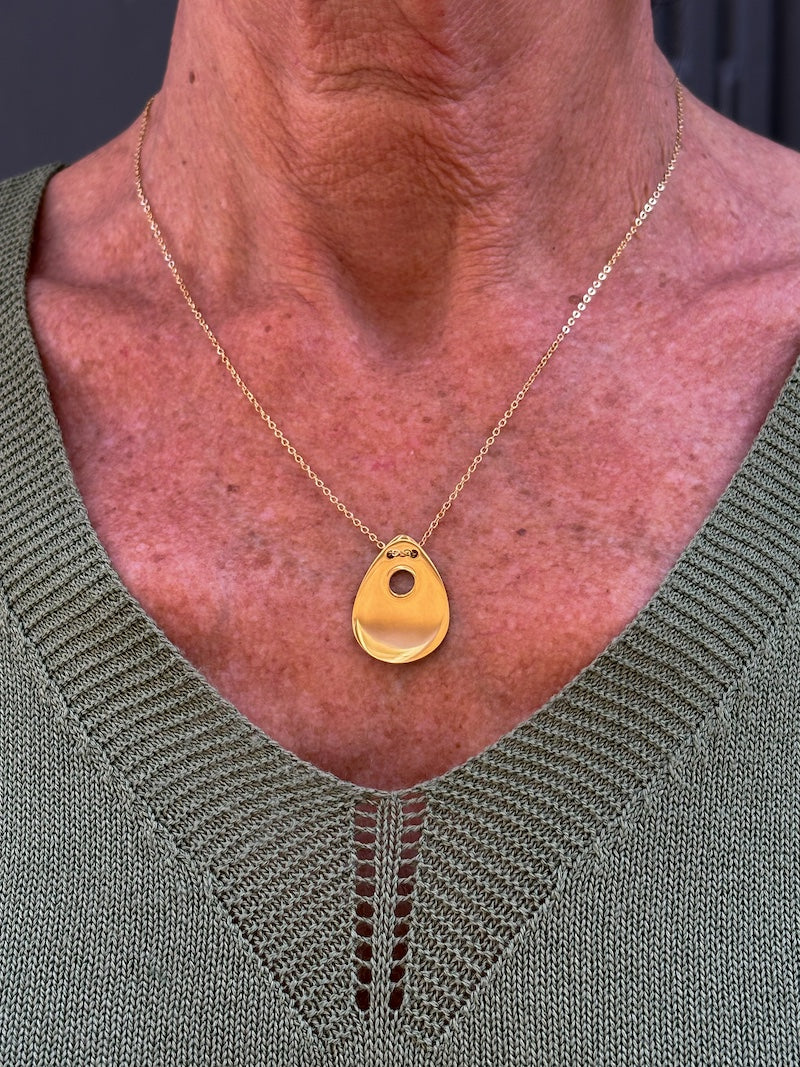 Collier médaille en acier ZAG bijoux