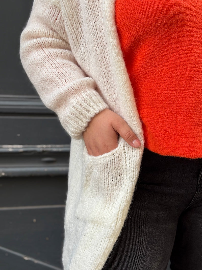 Gilet oversize en maille blanc