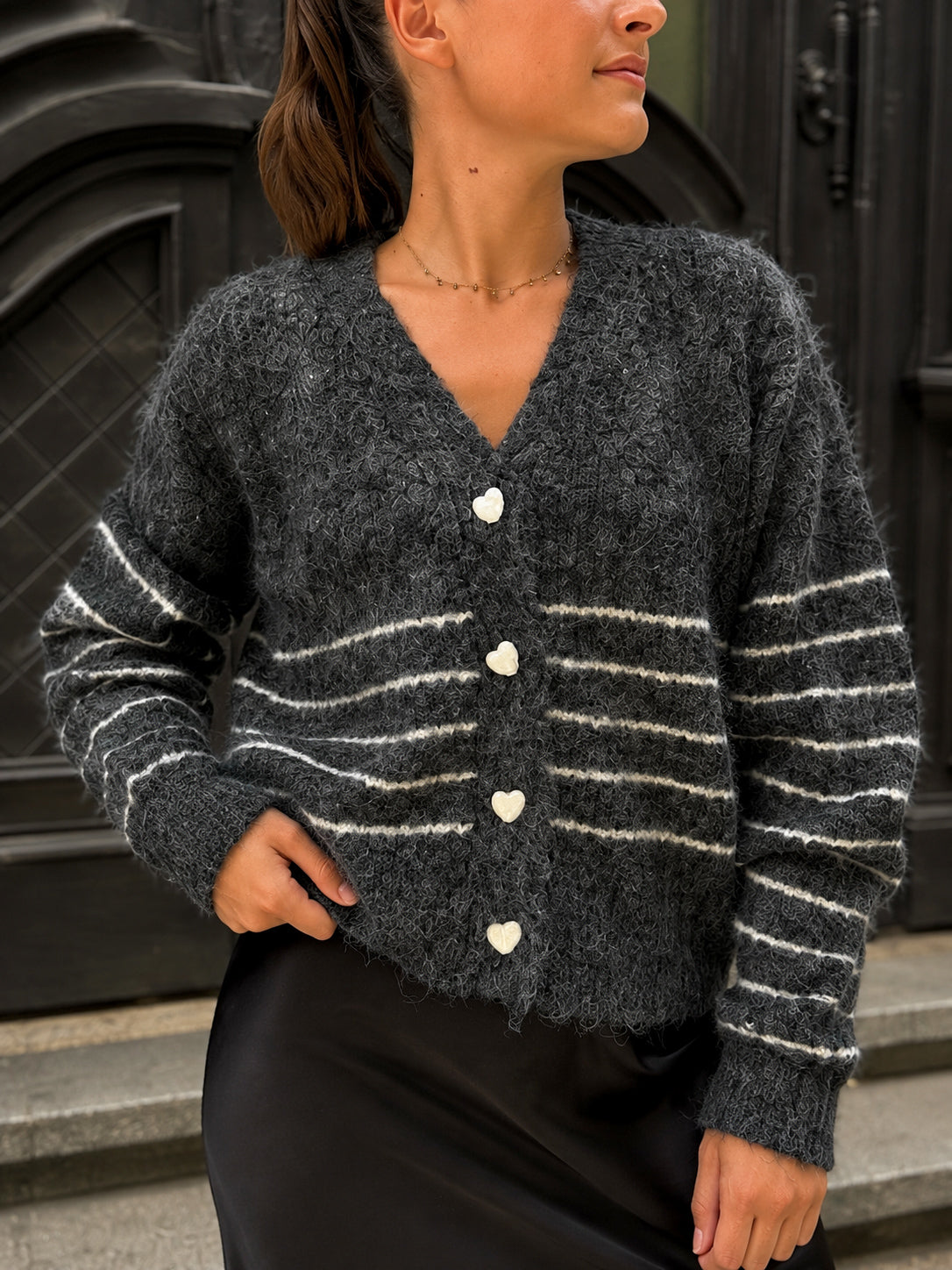 gilet à rayures tendance pour femme