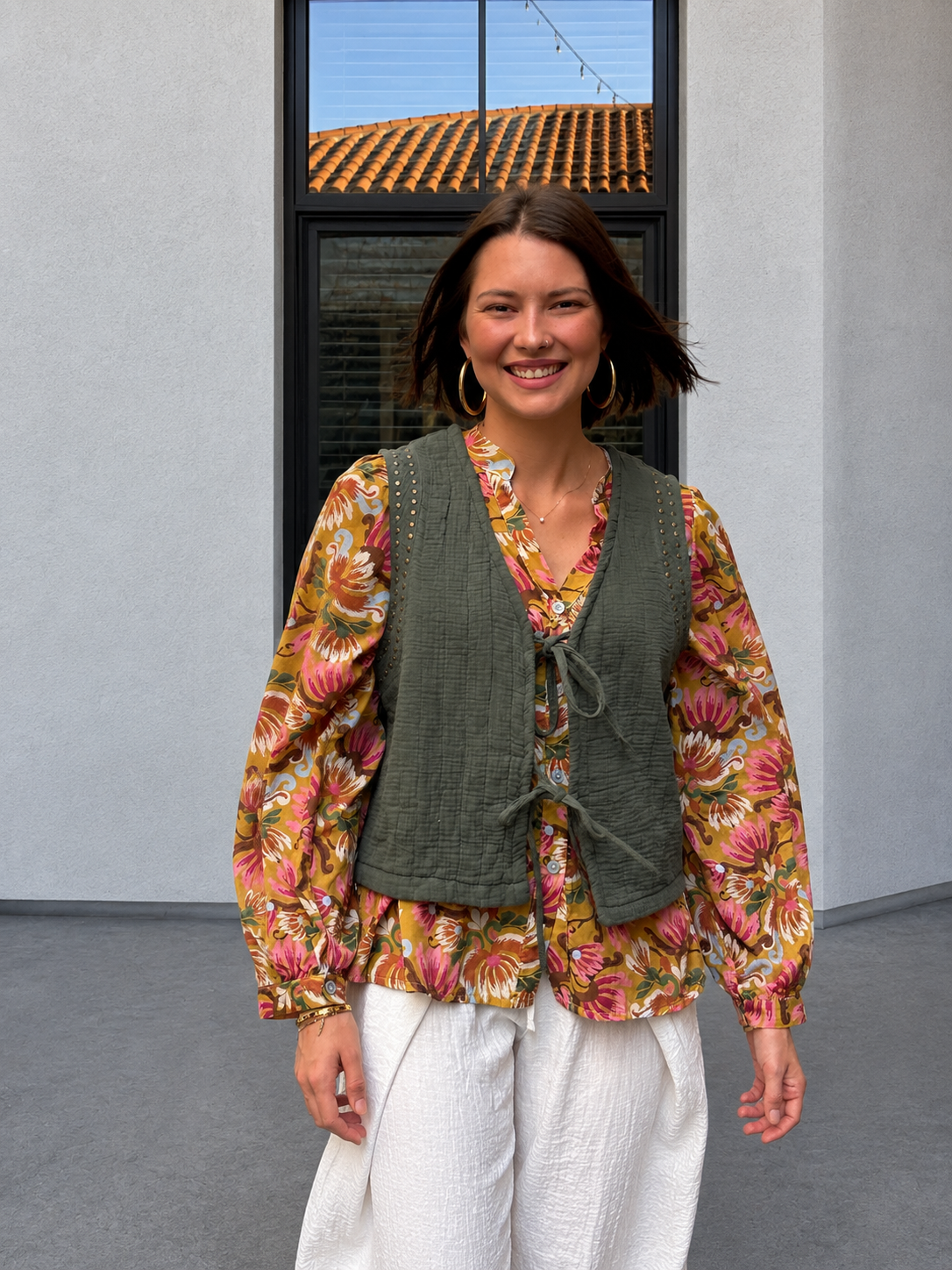 gilet sans manches tendance à noeuds