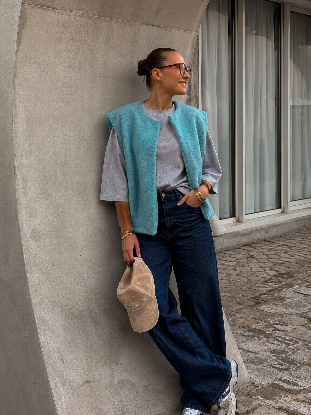 gilet sans manches duveteux tendance pour femme
