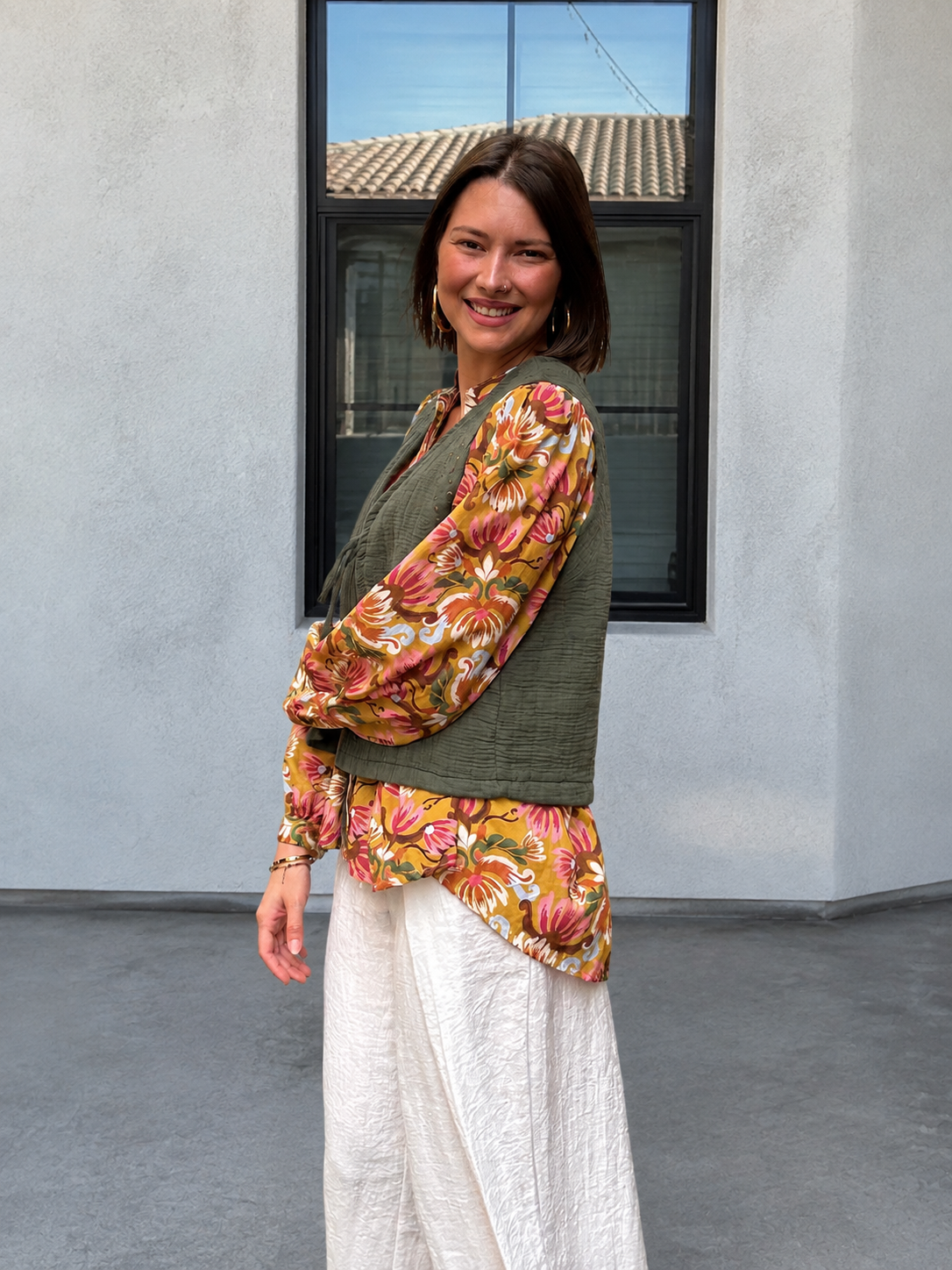 gilet sans manches à noeuds bohème et chic tendance pour femme