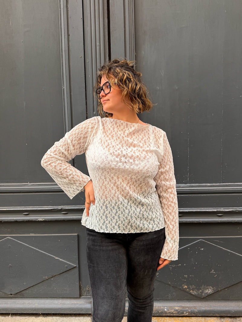 Top en dentelle tendance