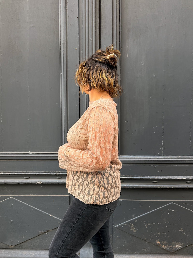 Top en dentelle tendance