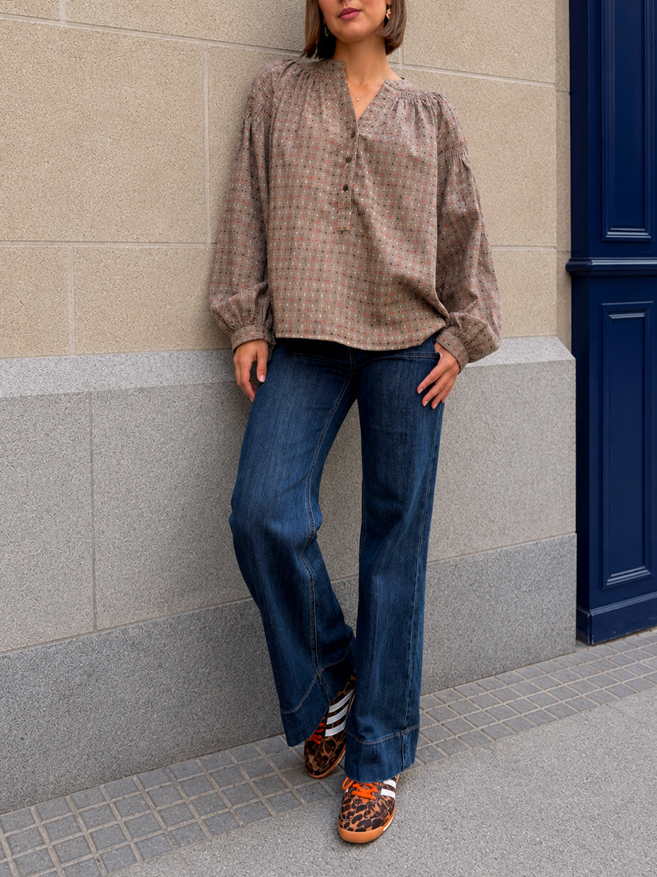 Jean large bleu wide leg - Maison Onado