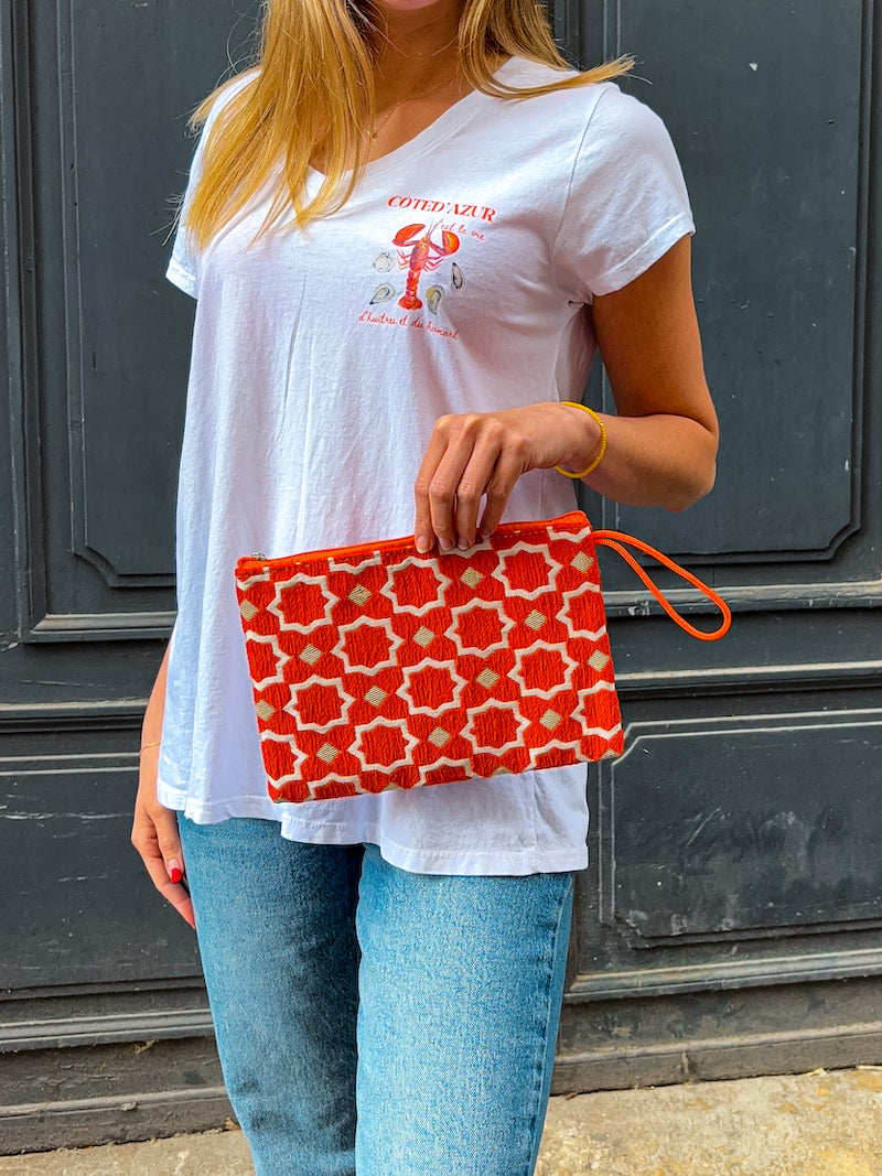 Pochette marocaine orange