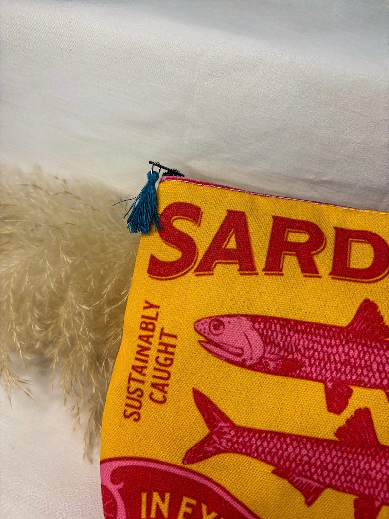 Pochette Sardine jaune et rouge