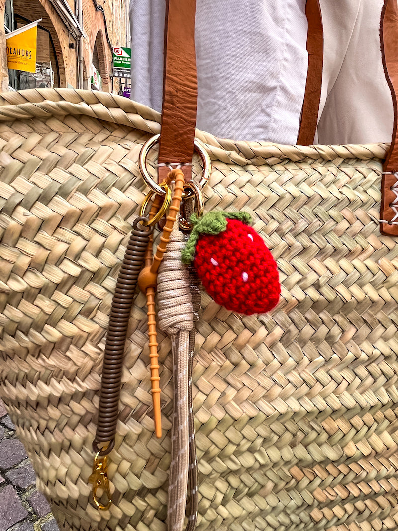 Porte-clés fraise tendance