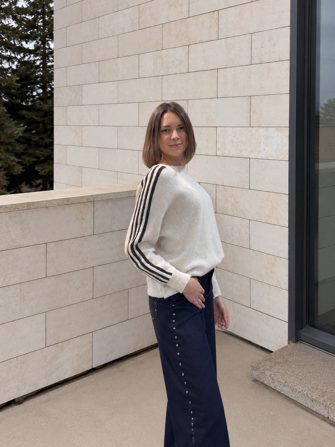 Pull tendance à rayures