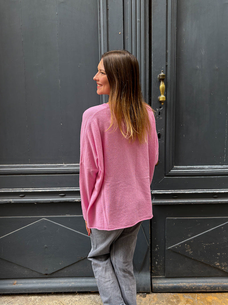 Pull rose en cachemire Banditas from Marseille - Ganache