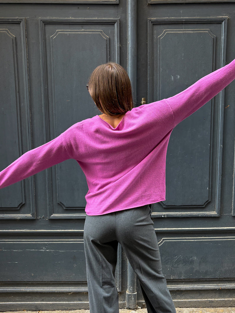 Pull en laine lilas Banditas from Marseille - Bianca