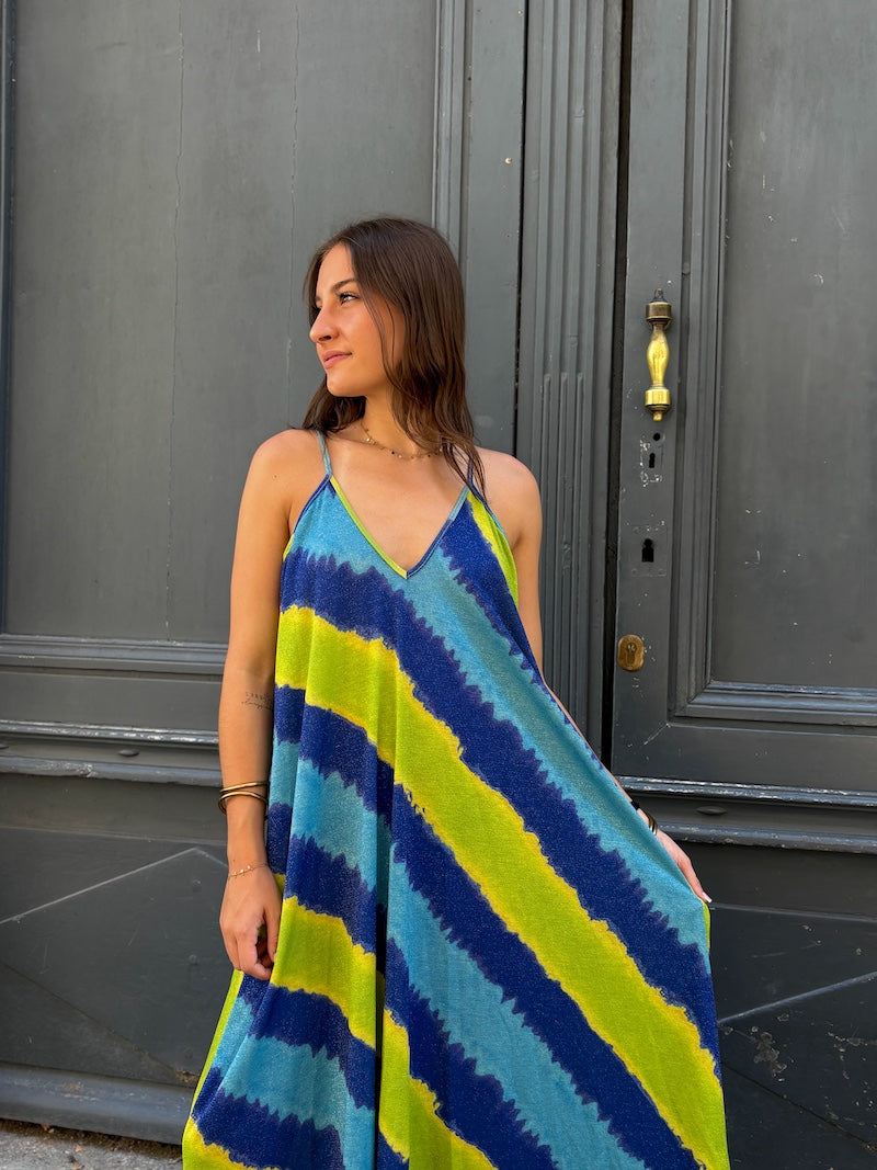 Robe longue tie and dye bohème chic tendance