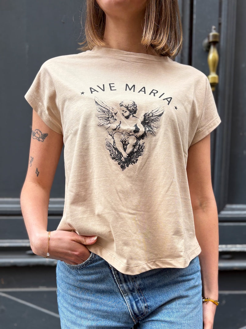 T-shirt Ave Maria en coton recyclé - Love by MD
