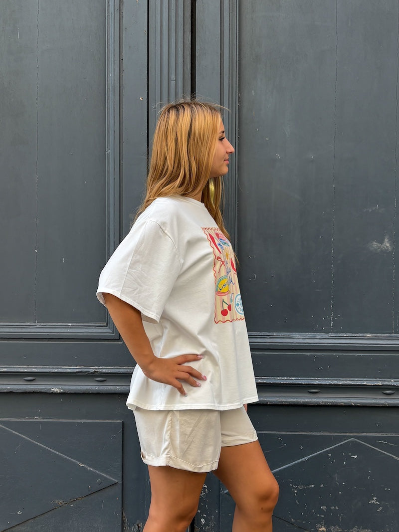 T-shirt blanc La Dolce vita