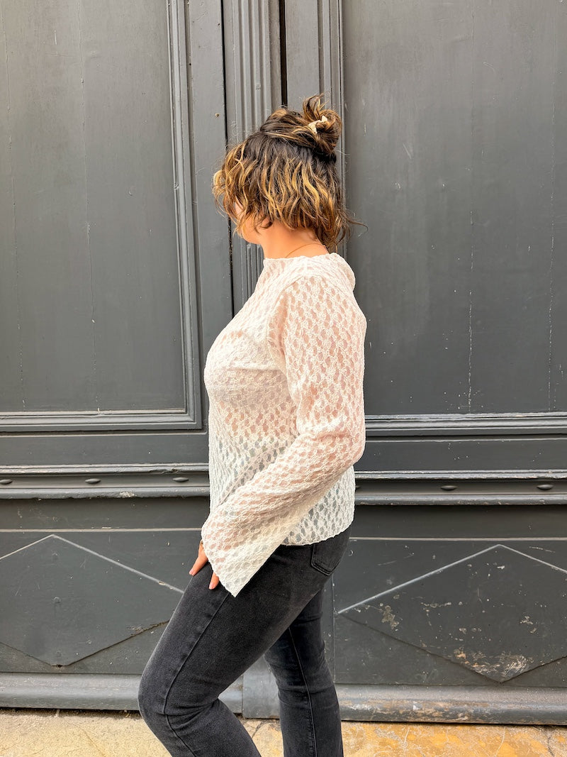 Top en dentelle tendance