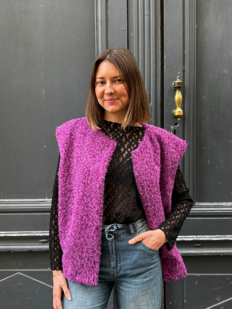 Top manches longue en dentelle