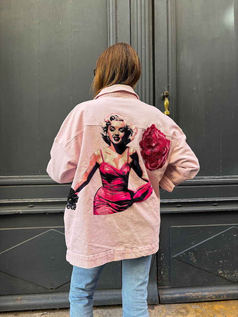 Veste rose oversize Marilyn Monroe