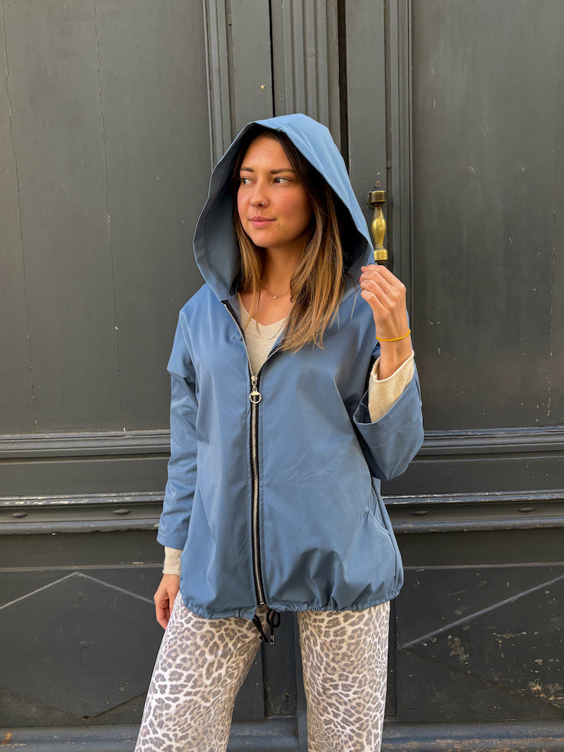 Veste de pluie/imperméable bleu