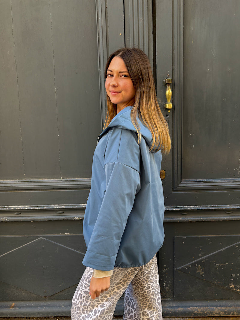 Veste de pluie/imperméable bleu