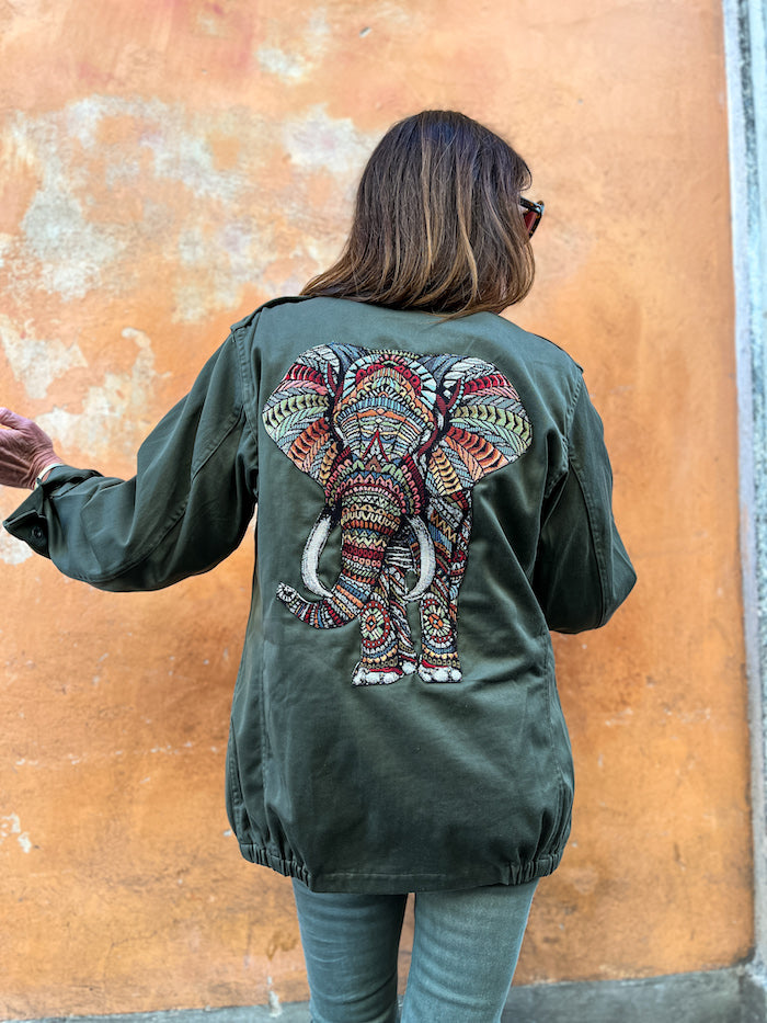 Veste militaire fait main Éléphant