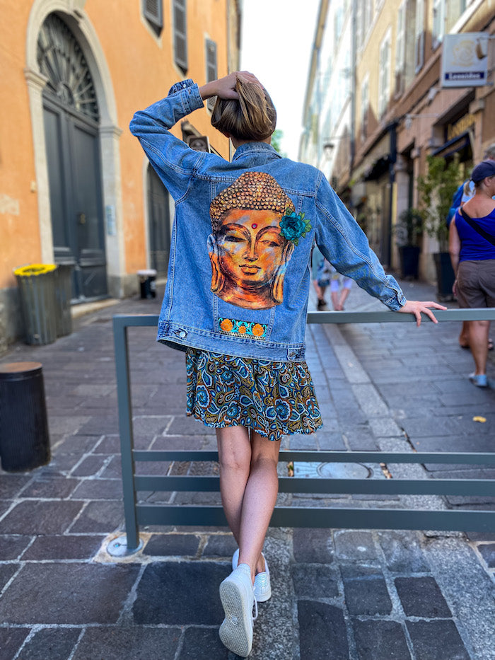 Veste en jean oversize Bouddha